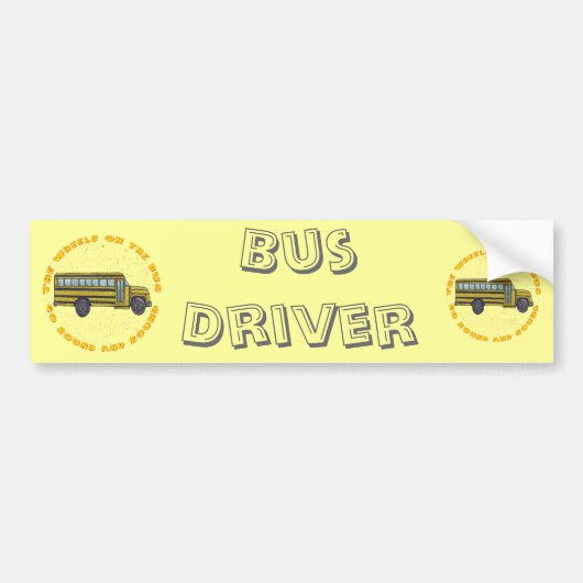 School Bus Wheels Bumpersticker (Voorkant)