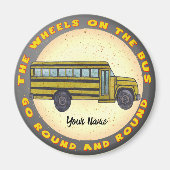 School Bus Wheels Magneet (Voorkant)