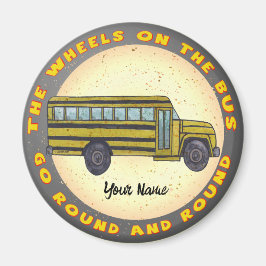 School Bus Wheels Magneet