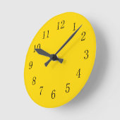 School Bus Yellow Kitchen Wall Clock Ronde Klok (Hoek)