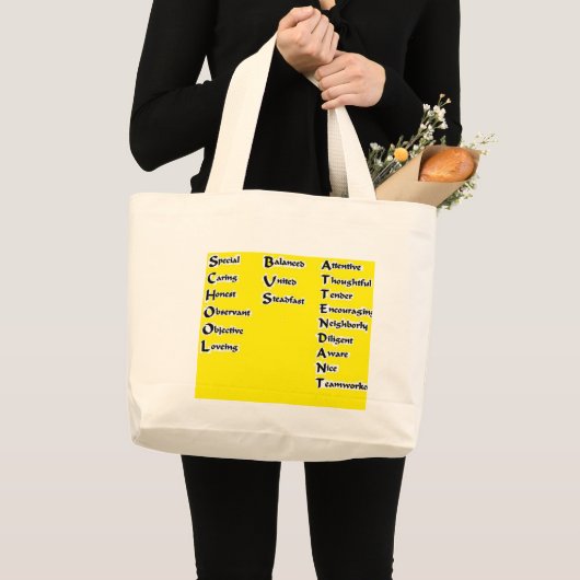 School-busbegeleider Grote Tote Bag (Voorkant (product))