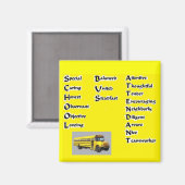 School-busbegeleider Magneet (Voorkant / Achterkant)