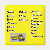 School-busbegeleider Magneet (Voorkant)