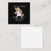 School buschauffeur waar avontuur begint terug naa notitiekaartje (Voorkant / Achterkant)