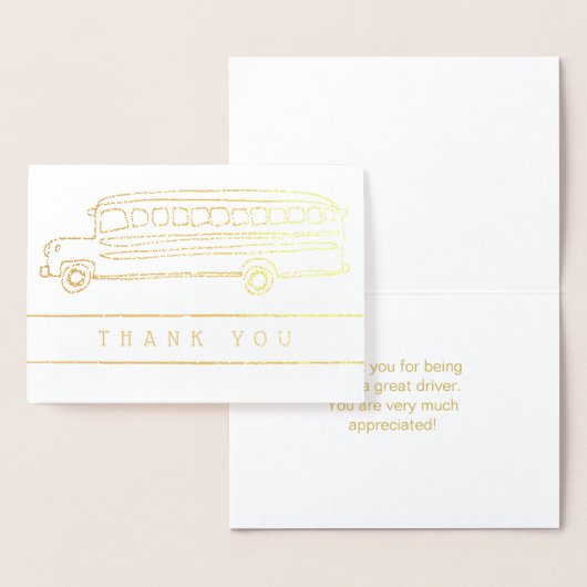 School buschauffeur waardering dank u folie kaarten (Display)