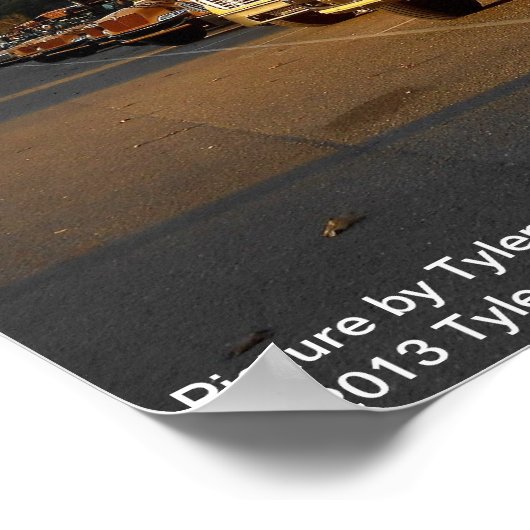 School-busfoto Poster (Hoek)