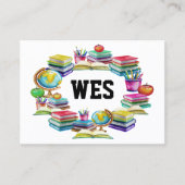 School Business Contact Kaart Visitekaartje (Voorkant)