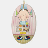 School Cafetaria - SRF Keramisch Ornament (Links)