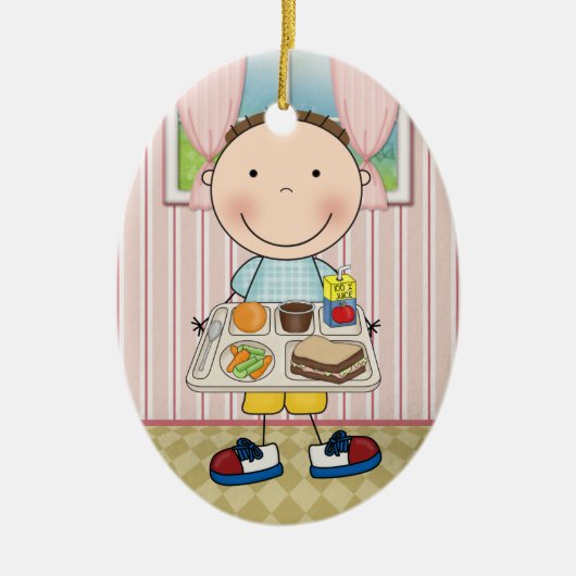 School Cafetaria - SRF Keramisch Ornament (Voorkant)