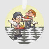 School Cafeteria Dank u Ornament (voorkant)