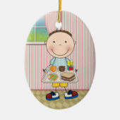 School Cafeteria Keramisch Ornament (Voorkant)