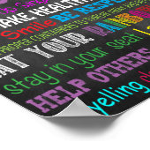 School Cafeteria Rules Poster (Hoek)