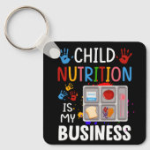 School Cafeteria Worker Lunch Lady Food Tray Child Sleutelhanger (Voorkant)