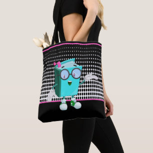 School Cartoon Boek Leraar Student Canvas tas