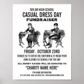  school, Casual dresdag Fundraiser Advert Poster (Voorkant)