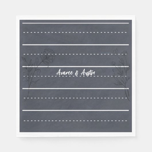 School Chalkboard Casual bruiloft Servet (Voorkant)