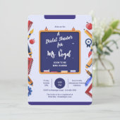 School Chalkbord uitnodiging (Staand voorkant)