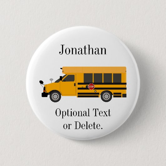 School Children Bus Button Pin (Voorkant)