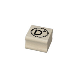 SCHOOL CIJFER D PLUS RUBBER STEMPEL