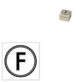 SCHOOL CIJFER F RUBBER STEMPEL (Gestempeld)