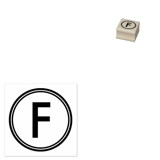 SCHOOL CIJFER F RUBBER STEMPEL (Gestempeld)