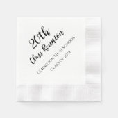 School Class Reunion Custom Napkins 20th 25th 50th Servet (Voorkant)