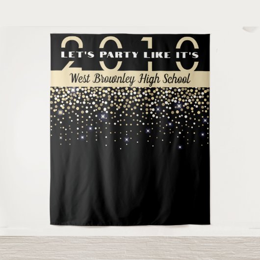 School Class Reunion Party Photobooth achtergrond Wandkleed (Voorkant)