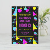 School Class Reunion Retro Classic 80's Stijl Kaart (Staand voorkant)