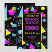 School Class Reunion Retro Classic 80's Stijl Kaart (Voorkant / Achterkant)