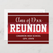 School Class Reunion Save the Date Aankondigingskaart (Voorkant / Achterkant)