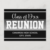 School Class Reunion Save the Date Black Aankondigingskaart (Voorkant)