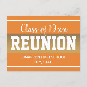 School Class Reunion Save the Date Sinaasappel Aankondigingskaart