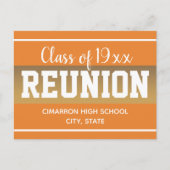 School Class Reunion Save the Date Sinaasappel Aankondigingskaart (Voorkant)