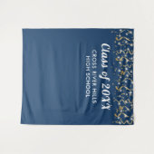 School Class Year Foto Achtergrond Blauw Wit Wandkleed (Voorkant (horizontaal))