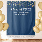 School Class Year Foto Achtergrond Blauw Wit Wandkleed