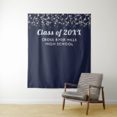 School Class Year Foto Achtergrond Marine Blauw Zi Wandkleed (In situ)