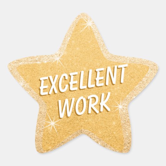 School Classroom Gold Star Ster Sticker (Voorkant)