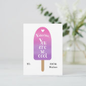 School Classroom Valentijn Kaarten voor Kids Popsi Feestdagenkaart (Staand voorkant)