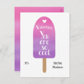 School Classroom Valentijn Kaarten voor Kids Popsi Feestdagenkaart (Voorkant / Achterkant)