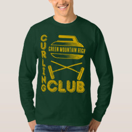 School Club Team Naam Curling T-shirt