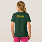 School Club Team Naam Curling T-shirt (Achterkant volledig)