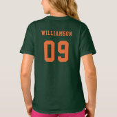 School Club Team Naam Nummer Basketbal T-shirt (Achterkant)