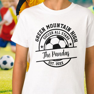 School Club Team Naam Nummer Voetbal T-shirt