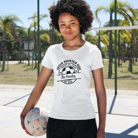 School Club Team Naam Nummer Voetbal T-shirt