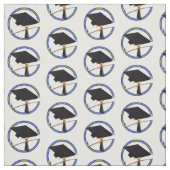 School Colors Blue & Gold Grad Cap w/Diploma Stof (Swatch)