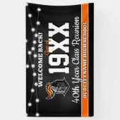 School Colors Class Reunion Welcome Banner (Verticaal)