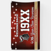 School Colors Class Reunion Welcome Banner (Verticaal)