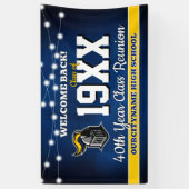 School Colors Class Reunion Welcome Banner (Verticaal)