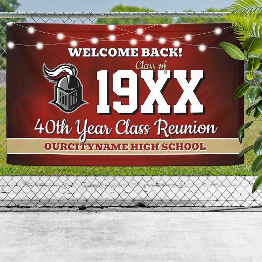 School Colors Class Reunion Welcome Banner