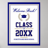 School Colors Class Reunion Welcome Poster (Voorkant)